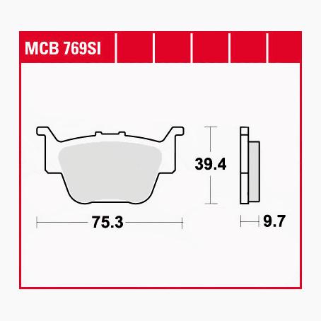 TRW Lucas Bremsbeläge Sintermetall Offroad MCB769SI 75,3x39,