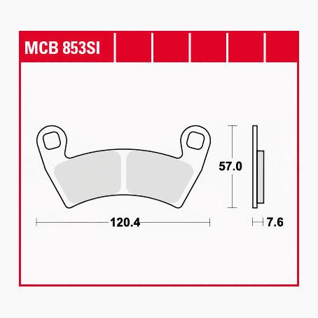 TRW Lucas Bremsbeläge Sintermetall Offroad MCB853SI 120,4x57