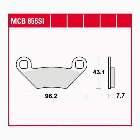 TRW Lucas Bremsbeläge Sintermetall Offroad MCB855SI 96,2x43,