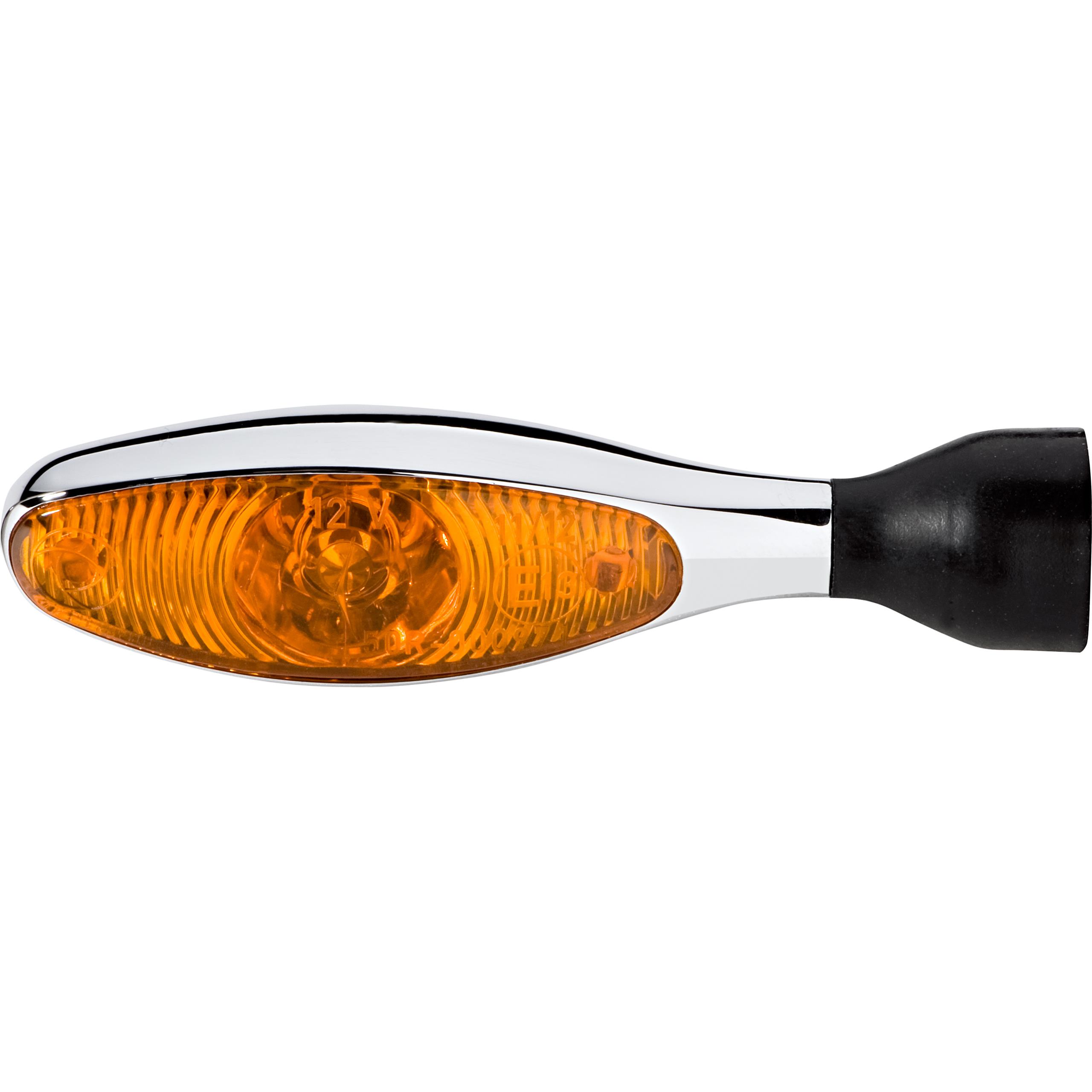 Kellermann micro 1000 LED Blinker orangenes Glas chrom