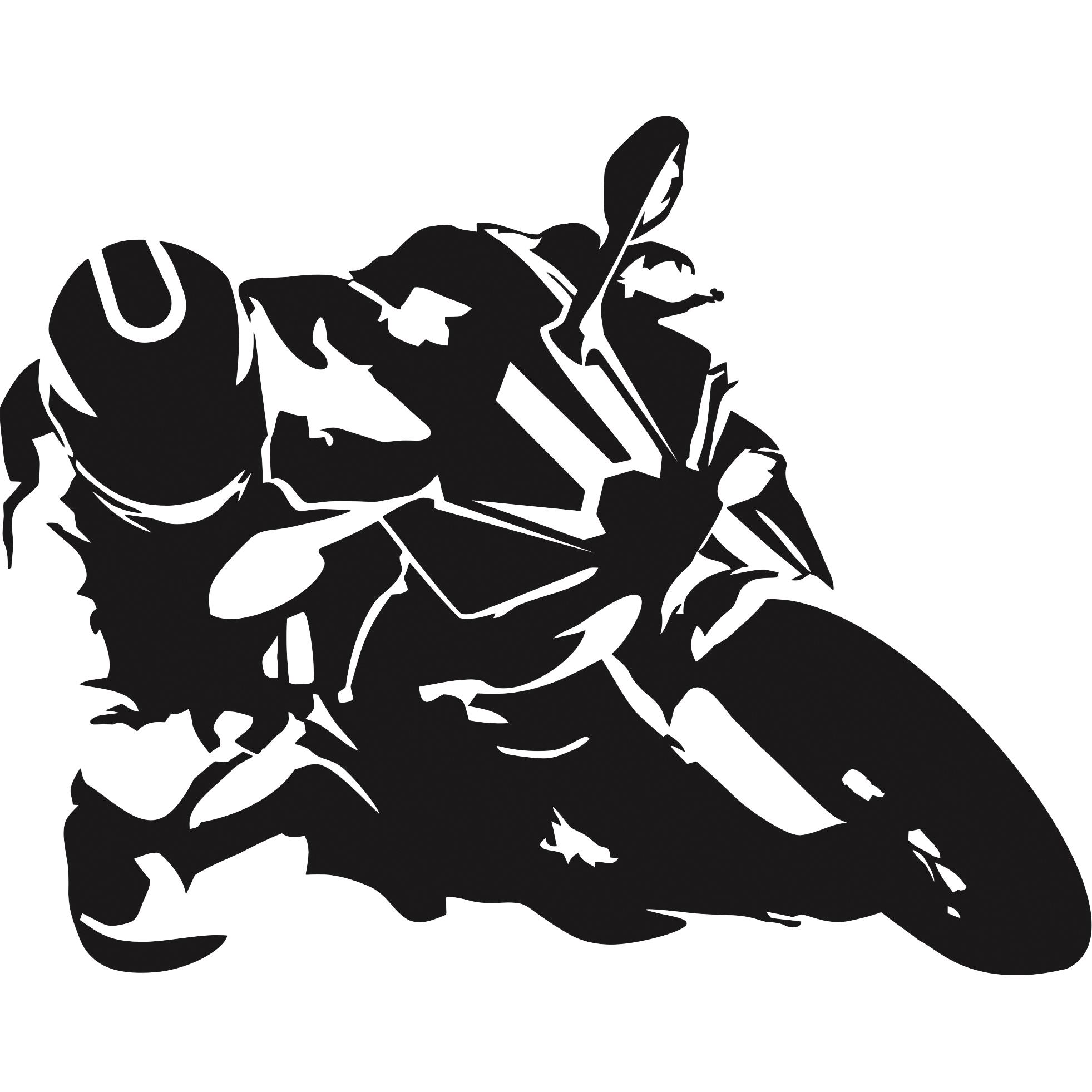 POLO Aufkleber Supersportler 01 8 x 6,3 cm schwarz