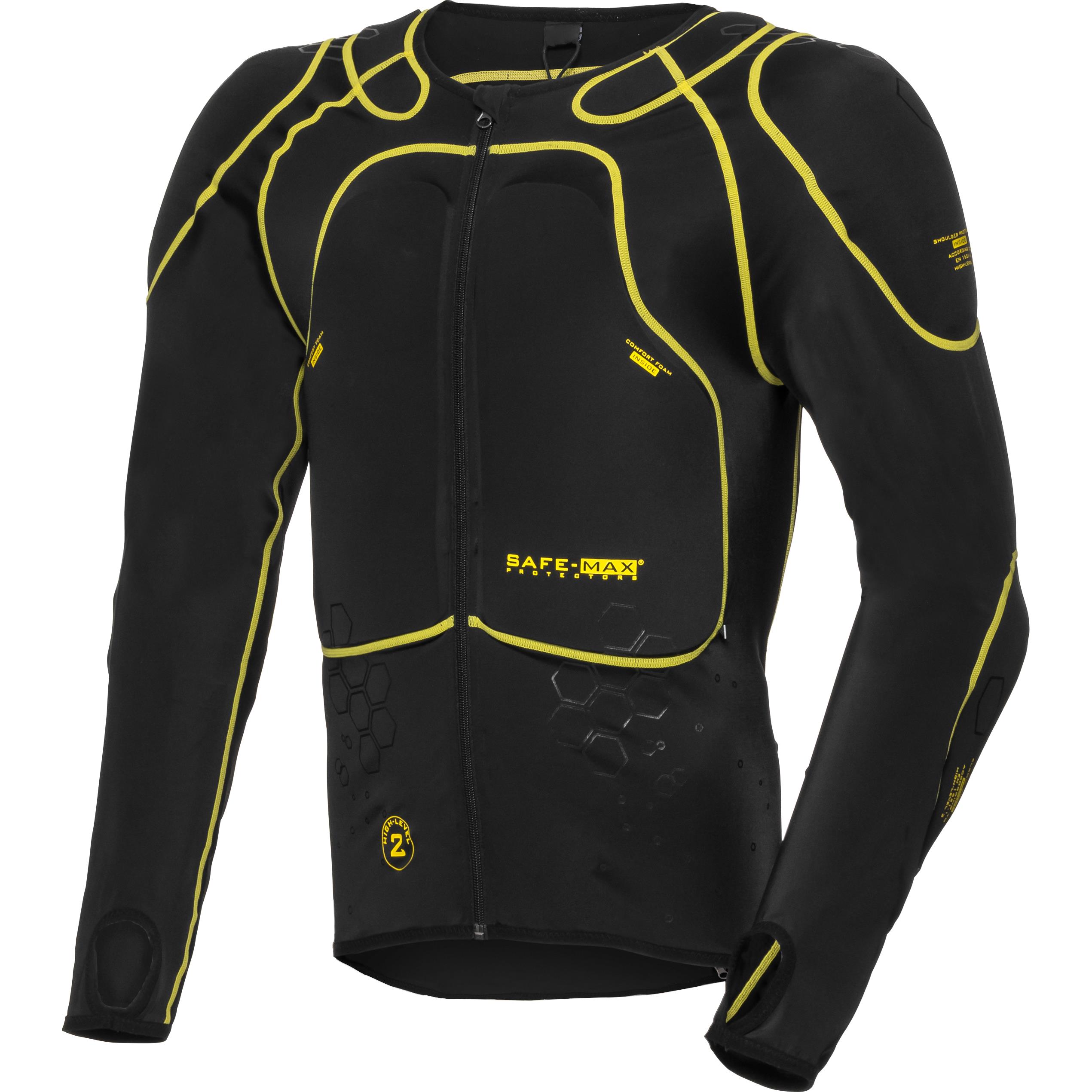 Safe-Max® Unterziehjacke mit Protektoren 1.0, Level 2 schwarz Unisex Größe S