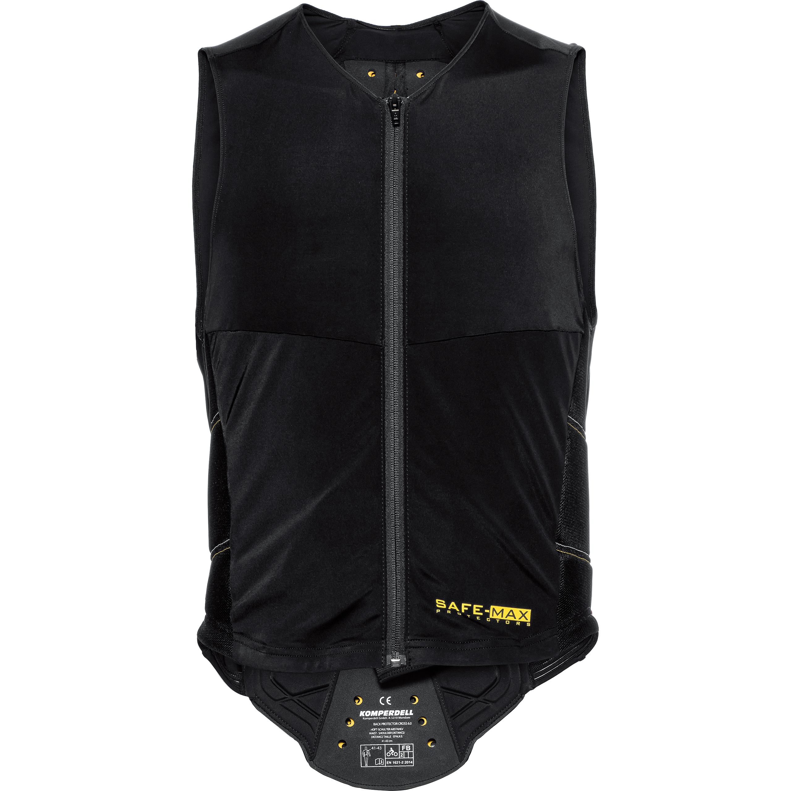 Safe-Max® Rückenprotektorweste 1.0 schwarz Unisex Größe L