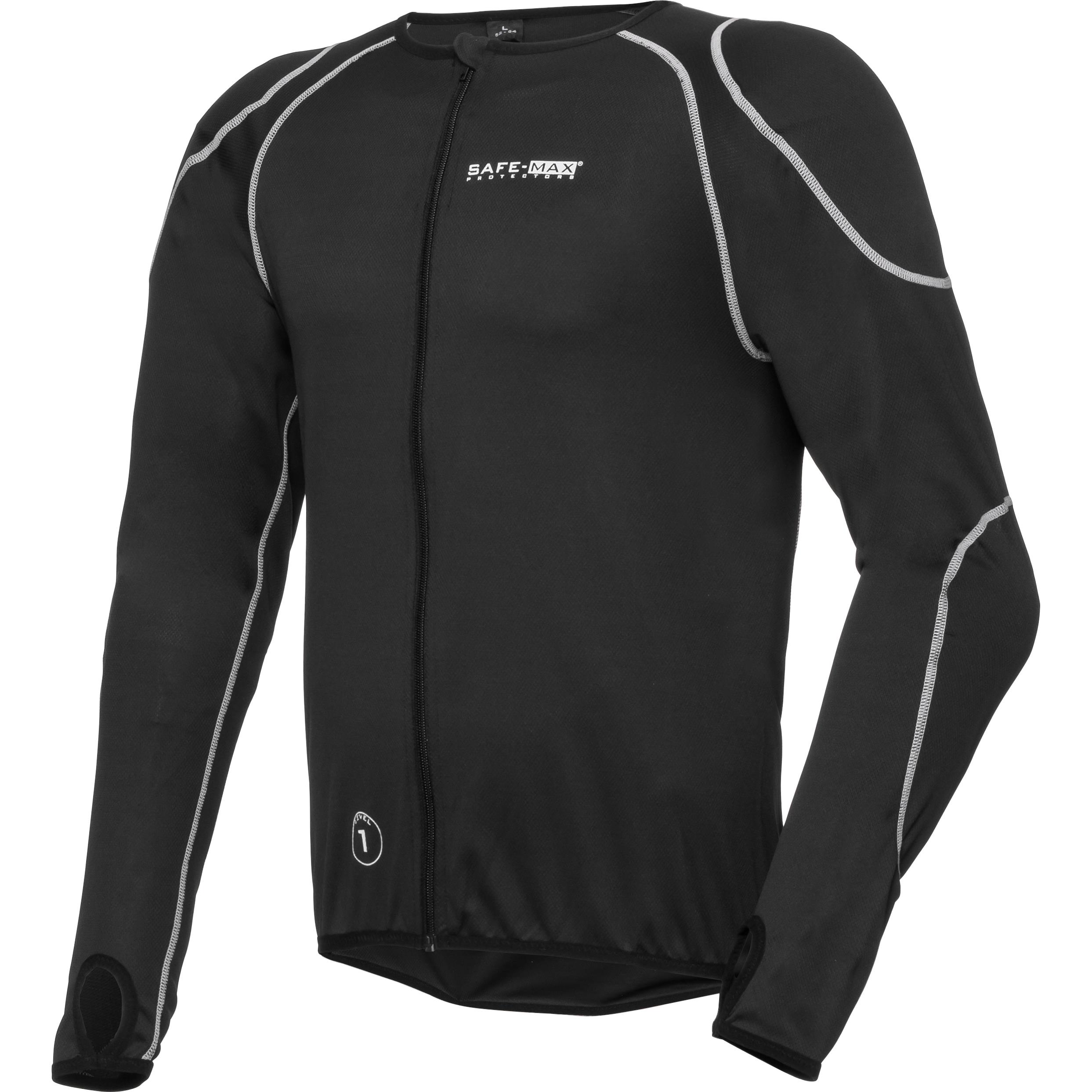 Safe-Max® Unterziehjacke mit Gelenk- und Rückenprotektor 3.0 schwarz Unisex Größe L