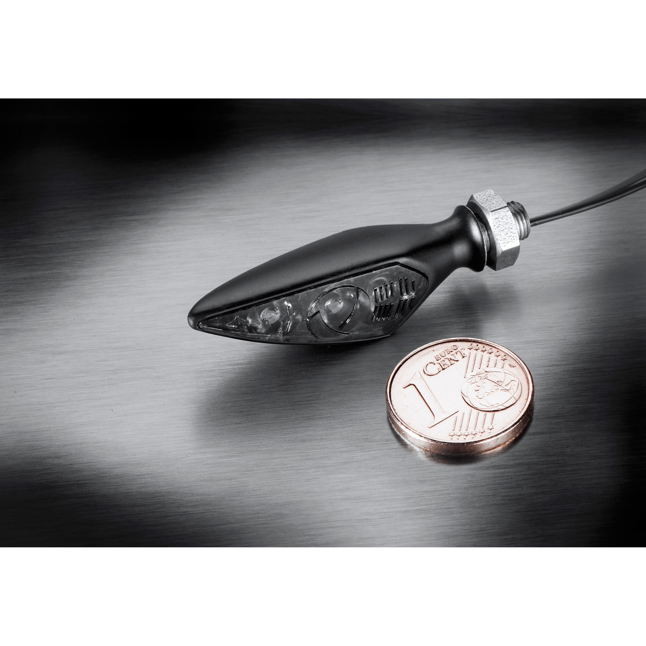 Kellermann LED Metall Blinker M5 Rhombus S Dark schwarz VRHL