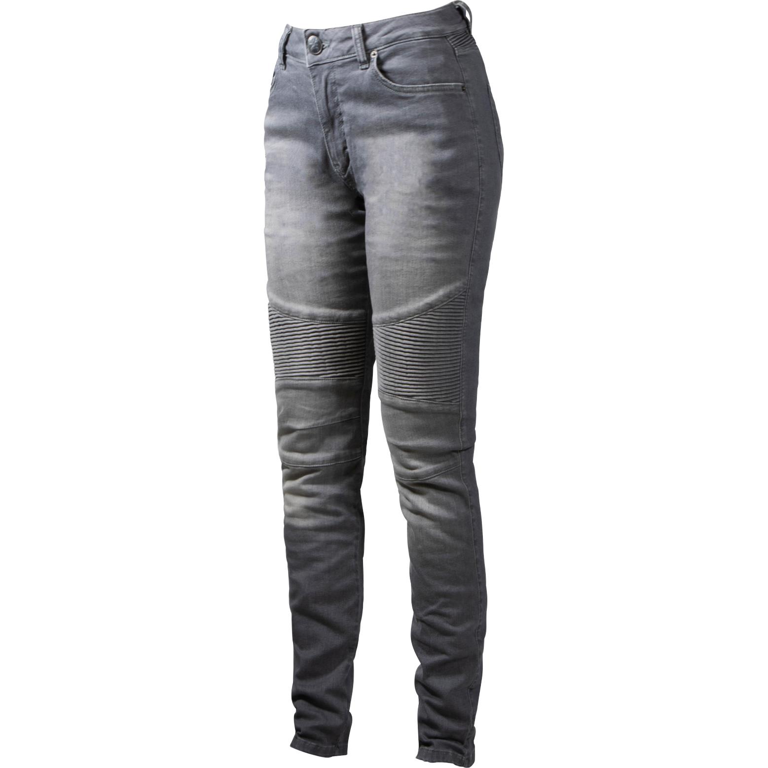 John Doe Betty Biker Damen Jeans grau Größe 26/34
