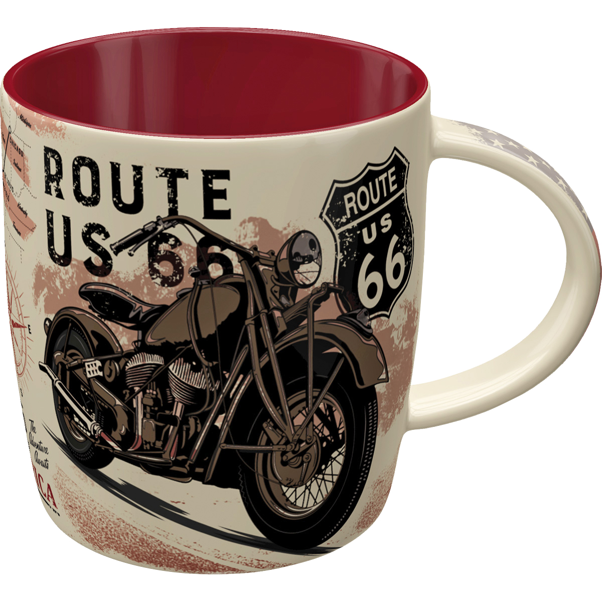 Nostalgic-Art Tasse „Set – Route 66 Bike Map“ 330 ml