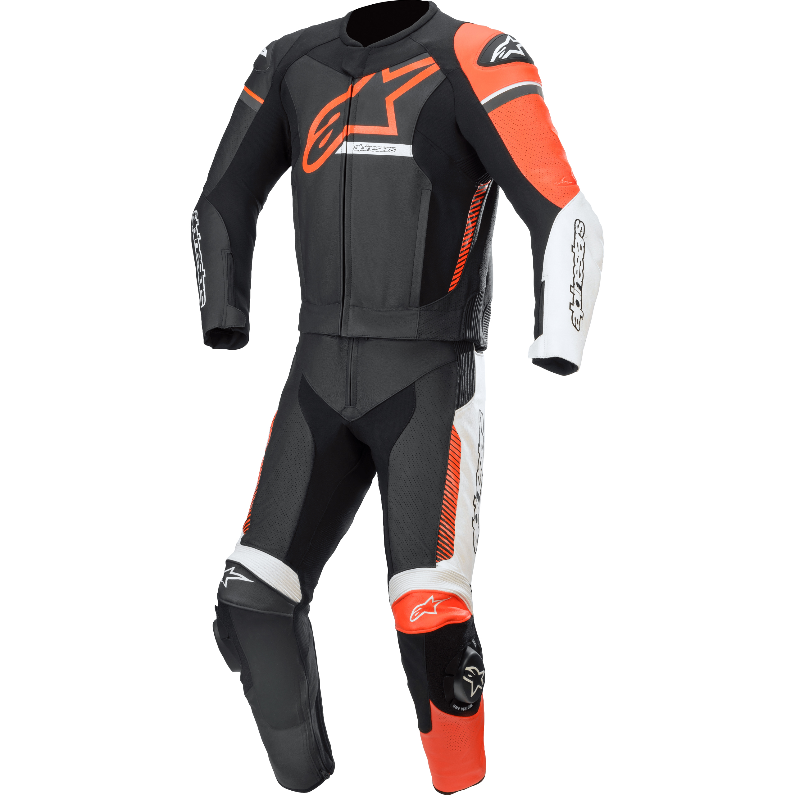Alpinestars GP Force Phantom Lederkombi Zweiteiler rot Herren Größe 56