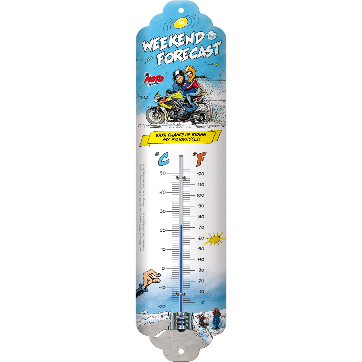 Nostalgic-Art Thermometer MOTOmania – Weekend Forecast
