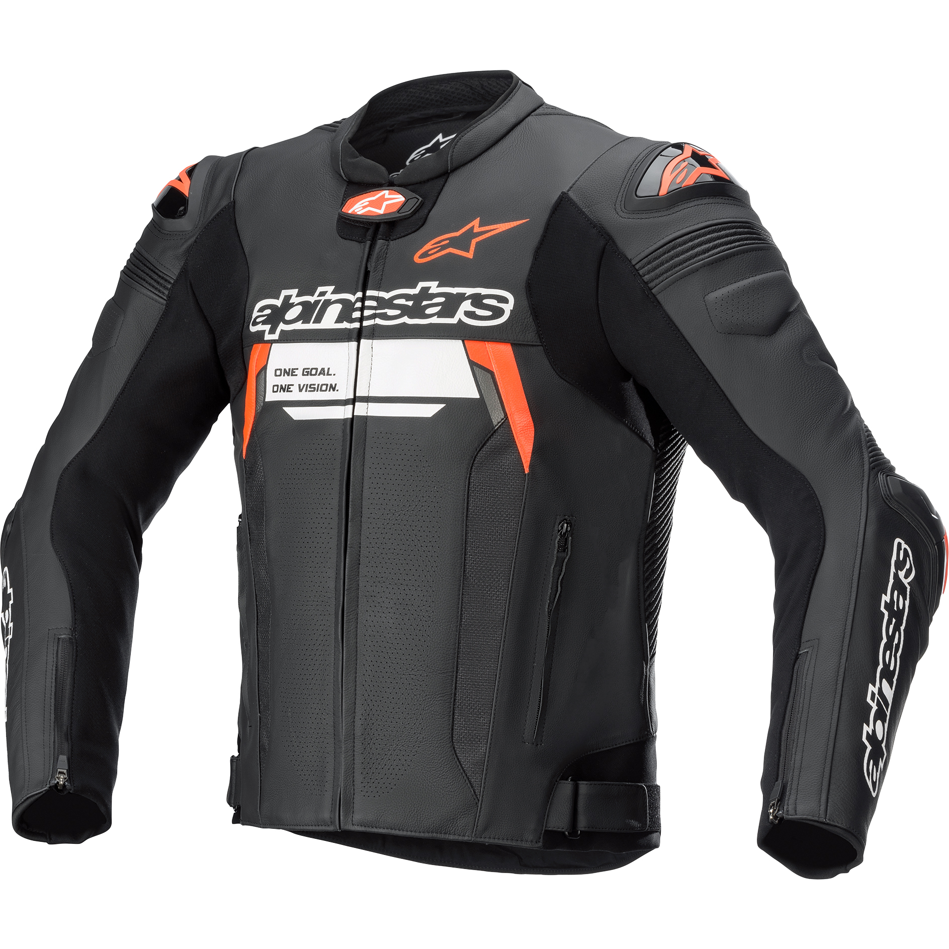 Alpinestars Missile V2 Ignition Lederkombijacke rot Herren Größe 50